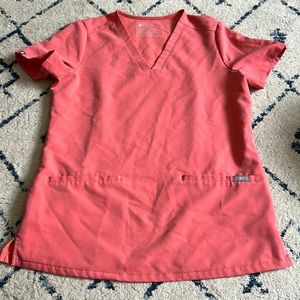 Womens Figs scrub top size XS in the color coral